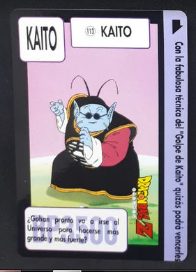 carte dragon ball z carddass espagnol part 3 n°113 (1993) kaioh du nord bandai 