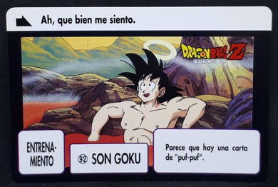 carte dragon ball z carddass espagnol part 3 n°92 (1993) songoku bandai cardamehdz