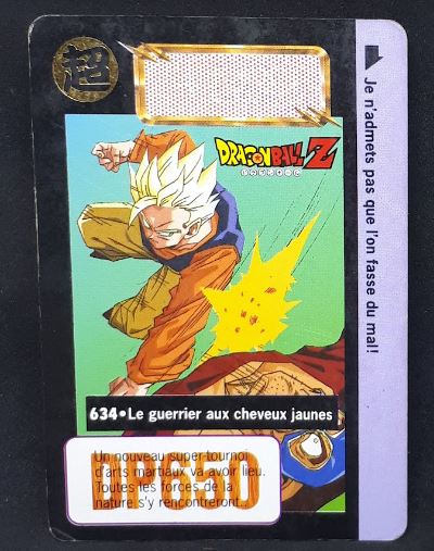 carte dragon ball z carddass fr part 16 n°634 (1995) bandai songohan dbz
