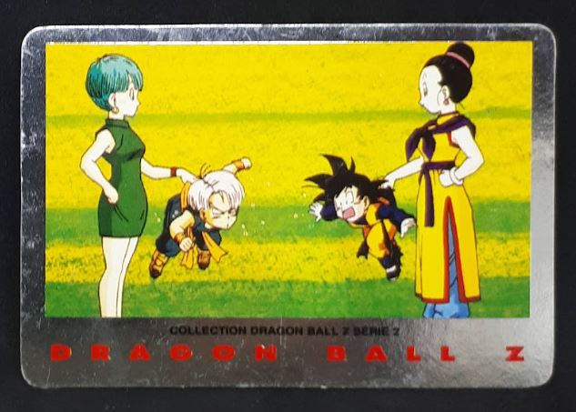 carte dragon ball z française panini serie 2 n°2 bulma trunks songoten chichi dbz 
