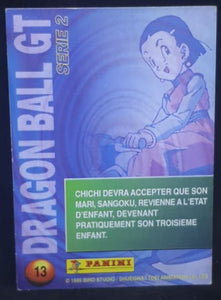 carte panini dragon ball gt cards part 2 n°13 (1999) dbgt chichi cardamehdz