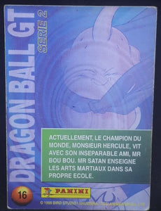 carte panini dragon ball gt cards part 2 n°16 (1999) dbgt boubou hercules cardamehdz