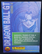 Charger l'image dans la galerie, carte panini dragon ball gt cards part 2 n°28 (1999) dbgt trunks pan songoku cardamehdz