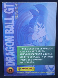 carte panini dragon ball gt cards part 2 n°43 (1999) dbgt songoku cardamehdz