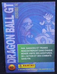 carte panini dragon ball gt cards part 2 n°49 (1999) dbgt pan songoku trunks cardamehdz