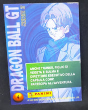 Charger l&#39;image dans la galerie, carte panini dragon ball gt cards part 2 n°4 (ita) dbgt trunks cardamehdz