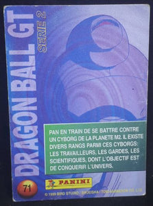 carte panini dragon ball gt cards part 2 n°71 (1999) dbgt pan cardamehdz