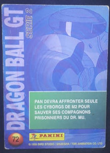 carte panini dragon ball gt cards part 2 n°72 (1999) dbgt pan cardamehdz