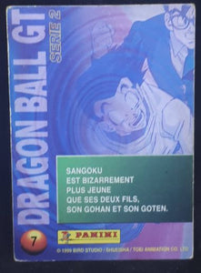 carte panini dragon ball gt cards part 2 n°7 (1999) dbgt songoten songoku songohan cardamehdz