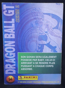 carte panini dragon ball gt cards part 2 n°94 (1999) dbgt songohan vs baby cardamehdz