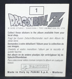 stickers panini fr dragon ball z part 3 n°1 (1997) songoten dbz 